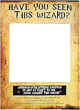 LaVenty Have You Seen This Wizard Photo Booth Prop Wizard Inspired Photo Booth Frame Wizard Birthday Party Photo Booth Props for Wizard Theme Party Decorations