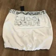 Coogi Top L Tube Top Y2K White Sequin Embellished New With Tags