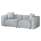 Modular Sofa Chaise Set 2-Seater Grey Comfortable Living Room Furniture Co 2S-GY