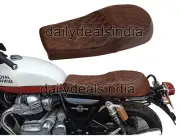 Fit For Royal Enfield GT & Interceptor 650 Brown Dual Leather Seat