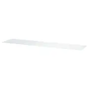 BESTÅ top panel for TV, glass white/light green, 180x40 cm