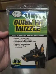 Four Paws Walk-About Quick-Fit Dog Muzzle For Medium Breeds Black