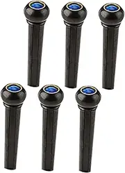 SWOOMEY 6Pcs Durable Guitar Bridge Pins with Fine Workmanship Replacement Pegs for Acoustic and Electric Guitars Easy to Install Safe Use