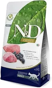 N&D PRIME CAT LAMB & BLUEBERRY ADULT 10kg