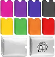 [Yitexin] 20 Pcs Travel Passport Credit Card Blocking Sleeves, Signal Blocking ID Card Protector Sleeves, Waterproof Anti-Theft Credit Card Holder Security Covers Against Data Theft (Mixed Color)