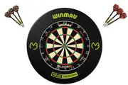 Winmau Blade 6 DUAL CORE Dart Board + MVG Dartboard Surround + Darts