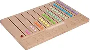 Kisangel Wooden Number Counting Board Preschool Toy for Fine Motor Skills Learning Aid Colorful Sorting Beads Math Development