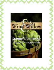 WIND AND WILLOW 1 Pack Spinach Artichoke Cheeseball & Appetizer Mix~10 Servings