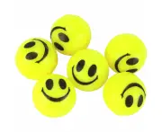 Yellow Smile Face Bounce Balls (Pack of 6)