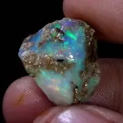 11.90Ct Natural Multi Fire Ethiopian Welo Opal Spicemen Rough Gemston USA DEALER