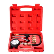 Petrol Engine Compression Tester Kit Set Gauge Car Motorcycle Automotive Tool