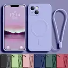 For iPhone 16 15 14 13Pro Max 12 11 Shockproof Silicone Soft Case Magnetic Cover