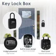 Key Safe Resettable 4 Digit Combination Safe Key Box 10 Keys Large wevpL
