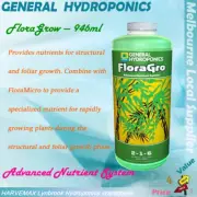 General Hydroponics Flora Grow Nutrient 946ml For Hydroponic Vigorous Growth