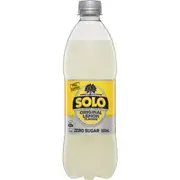 Solo Zero Sugar Original Lemon Soft Drink Bottle 600ml