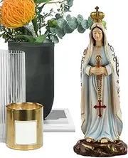 Virgin Mary Statue Outdoor - Our Lady Statue,Resin Blessed Virgin Mary Mother Figure, Savior Figurine Chapel Decoration, Praying Home Decor for Home Altar Outdoor Garden