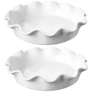 Ceramic Pie Pans for Baking, 11 Inches Deep Dish Pie Plate for Apple Pie, Pot...