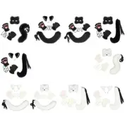 Foxes Mask Plush Anime Furry Gloves Animal Mask Halloween Costume Set