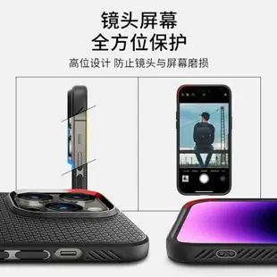 Spigen 適用蘋果iphone14手機殼14pro max全包防摔新款14plus軟硅膠保護套高檔男士商務氣囊外殼輕薄防滑sgp