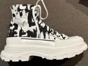 NIB ALEXANDER MCQUEEN Graffiti Print High Top Boots/Trainers 39 (8) $1400 NEW