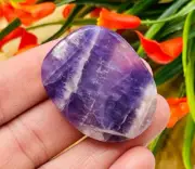 Amethyst Smooth Stone, Crystal Stone, Pocket Stone, Metaphysical Healing Tool