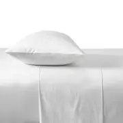 Bambury Chateau Flat Sheet White Ultra Soft Home Bedding