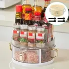 2-Tier Lazy Susan Spice Rack 360° Rotatable Spice Rack Rotating Turntable .q