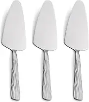 Seeshine Silver Cake Server, 9.3-inch Stainless Steel Pie Server, Pizza Server of 3, Pie Server Spatula, Cake and Pie Servers, Dishwasher Safe