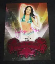 2015 Benchwarmer JASLYN OME Hollywood #27 Pink Foil Autograph PLAYBOY Playmate