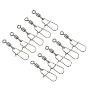 Fishing Rolling Swivel with Coastlock Snap, 60 Pack 26LBS Line Connector, Black