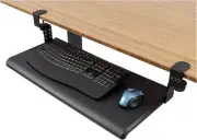Retractable Keyboard Tray for Comfortable Typing - Fits Desks Up to 1.5" Thick