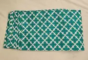 Set of 8 Home Collection Fabric Placemat White and Turquoise Blue Boho Design