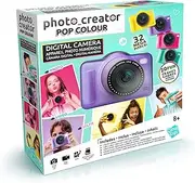 Photo Creator Pop Colour Camera Purple, 32-megapixel Resolution, Large 2.4" Screen, Digital Camera Compact with Flash, Selfie Lens, 8gb Micro SD Card Included, Kids Camera 8+, Teen Camera