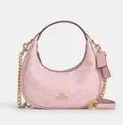 NWT Coach Carmen Mini Crossbody Bag In Signature Canvas CAM83 Powder Pink