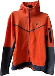 [Nike] Tech Fleece Full Zip Hoodie Mens Size-XX-Large Orange/Black