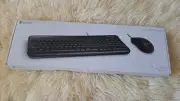 Microsoft Wired 600 Desktop Keyboard USB Mouse Cable Black Win 11 Quiet Key Medi