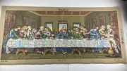 Gobelin Needlepoint Tapestry Canvas Last Supper Christ 45in X 20in Rome 10 Count
