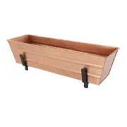 ACHLA Small Flower Box with Brackets for 2 x 4 Railings, Plated - C08C-K4