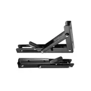 3Pack 7.87"x4.29"(LxH) Folding Shelf Brackets Carbon Steel L Bracket Black