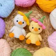 Crochet Duck and Flower, Floret the duck, Handmade Mini Floret the duck