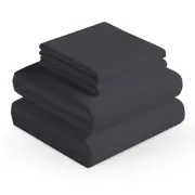 High Thread Count Deep Pocket Sheets Twin Dark Grey 4 Piece Bedding Set Egypt...