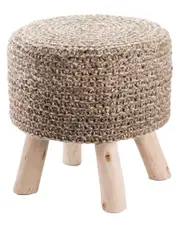 Jaipur Living Montana Stool Solid Taupe Stool