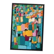 Sylvie Afternoon Delight Framed Canvas Wall Art by Leah 33L" x 23W" Black