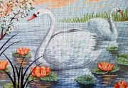 Needlepoint tapestry painted canvas E300 - Swsans (16"x20") GobelinL