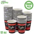 12oz Design Coffee Cups Hot Cold Drinks Disposable Hot Beverage BPA Free 1000pcs