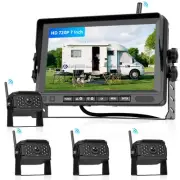 Wireless Backup Camera System Kit, 7 Inch IPS Reversing Monitor with IP68 Wat...