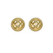 Womens Light Luxury Earrings Fashion Button Stud Earrings