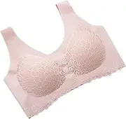 [Generic] Womens Bras Multipack Sports Bra High Impact Maternity with Support Red Lace & Underwear Set Bralettes Plus Size Ladies Underwired Ped Push Up Breastfeeding Sleep Black Backless