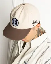 [S-Double] S-Double Men's S-Dot Snapback Cap in Chocolate Brown One Size Chocolate Brown