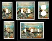 SEA TURTLE #25 CORAL OCEAN LIFE LIGHT SWITCH COVER PLATE U PICK PLATE SIZE